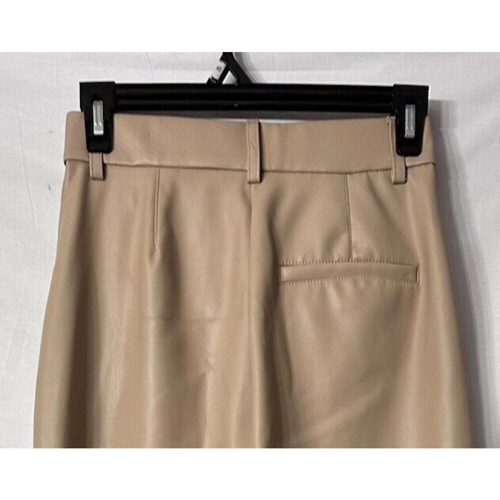 NWT Line and Dot Womens Vegan Faux Leather Beige Pants Slacks Trousers Size S - Picture 11 of 11